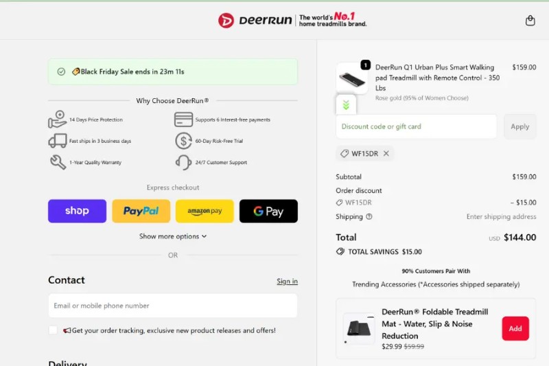 Coupon test screenshot