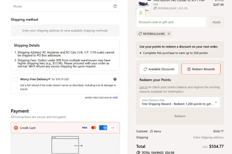 Coupon test screenshot