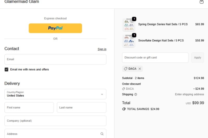 Coupon test screenshot