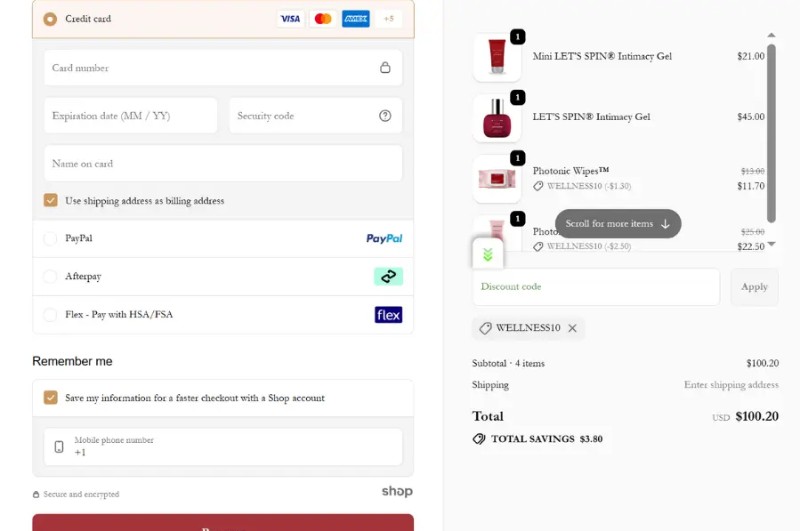 Coupon test screenshot