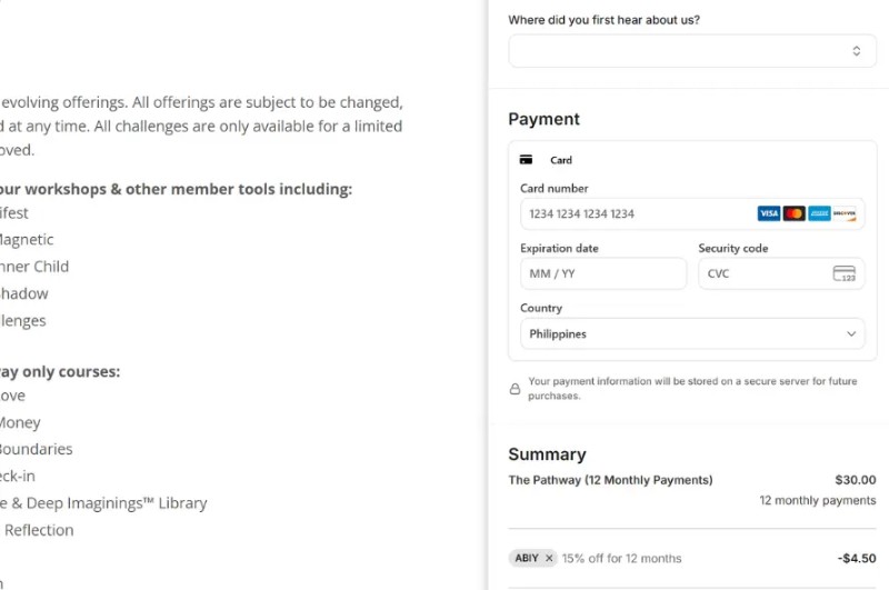 Coupon test screenshot