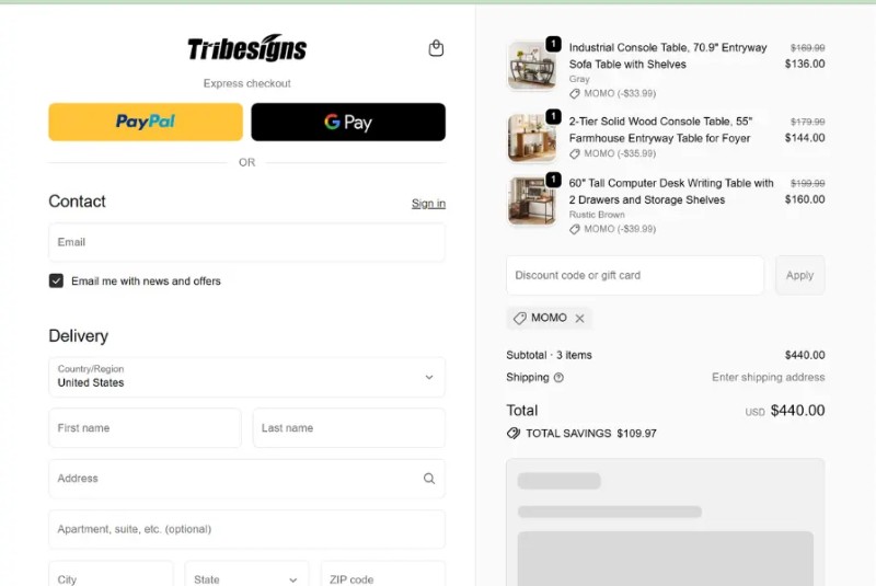 Coupon test screenshot